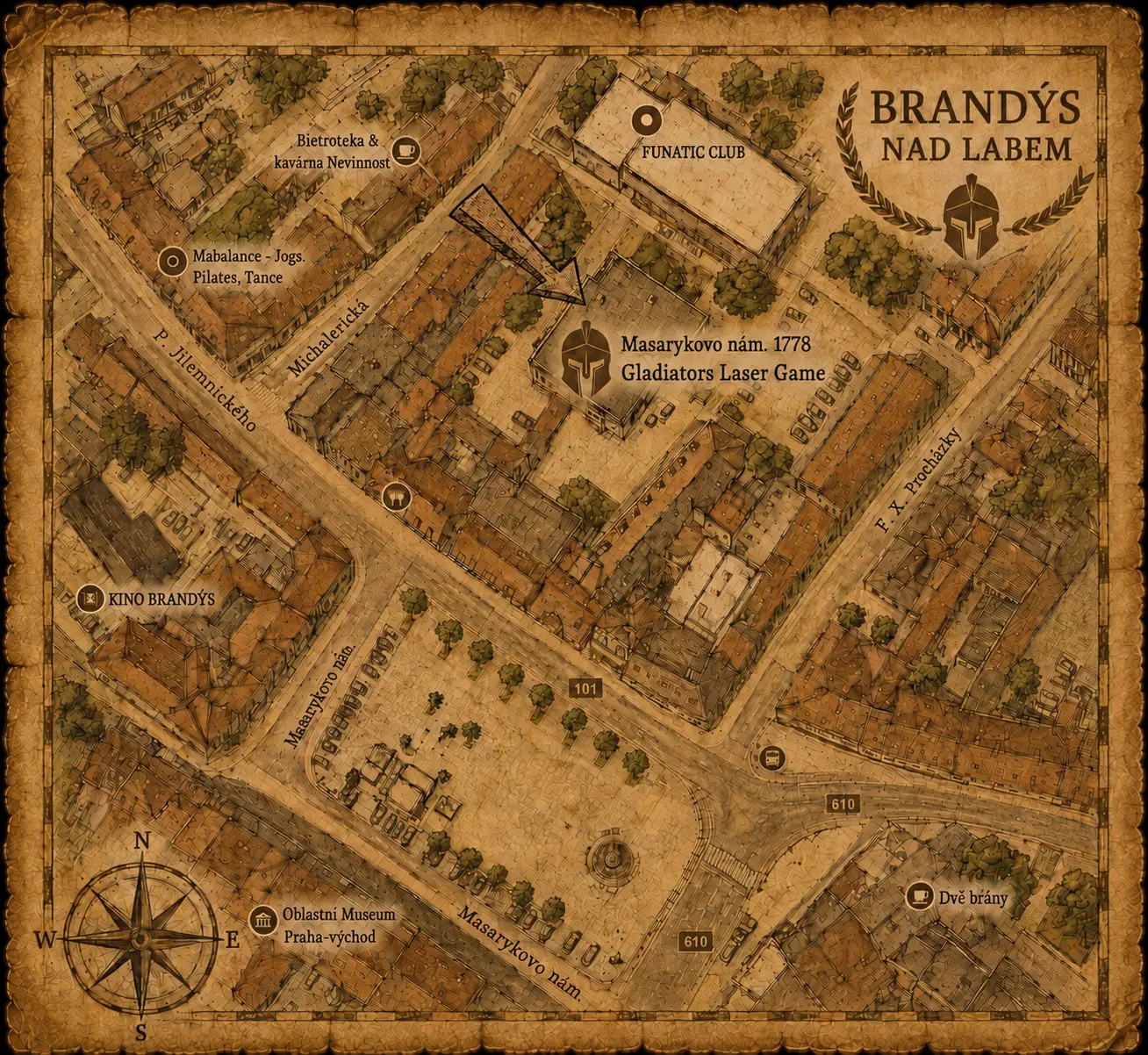 Mapa Gladiators Laser Game